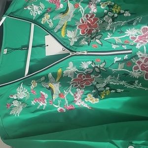 NWT Green Embroidered Shirt